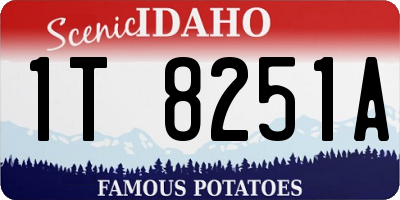 ID license plate 1T8251A