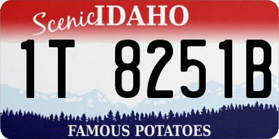ID license plate 1T8251B