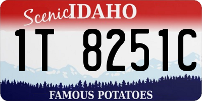ID license plate 1T8251C