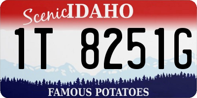 ID license plate 1T8251G