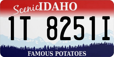 ID license plate 1T8251I