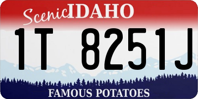 ID license plate 1T8251J