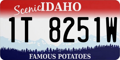 ID license plate 1T8251W
