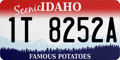 ID license plate 1T8252A