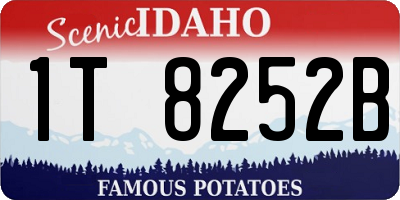 ID license plate 1T8252B
