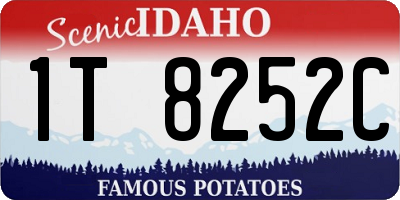 ID license plate 1T8252C