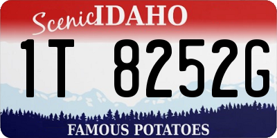 ID license plate 1T8252G