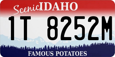 ID license plate 1T8252M