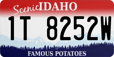 ID license plate 1T8252W