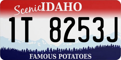 ID license plate 1T8253J