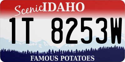 ID license plate 1T8253W
