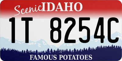 ID license plate 1T8254C