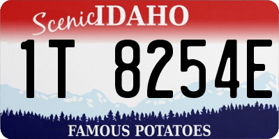ID license plate 1T8254E