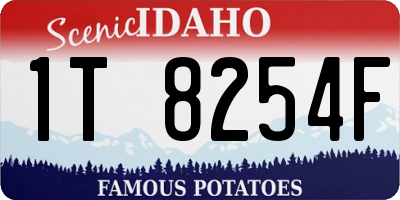 ID license plate 1T8254F