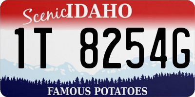 ID license plate 1T8254G