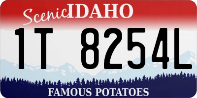 ID license plate 1T8254L
