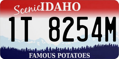 ID license plate 1T8254M