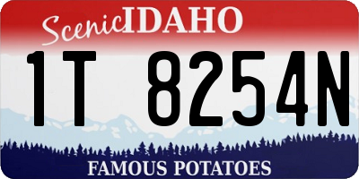 ID license plate 1T8254N