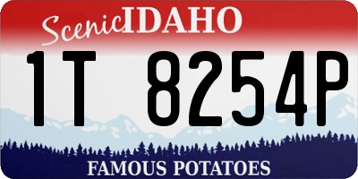 ID license plate 1T8254P