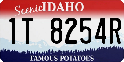 ID license plate 1T8254R