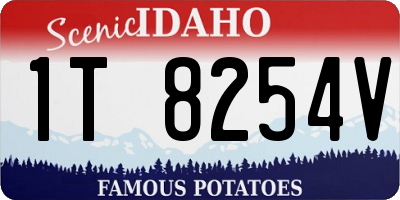 ID license plate 1T8254V