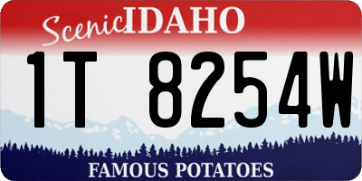 ID license plate 1T8254W