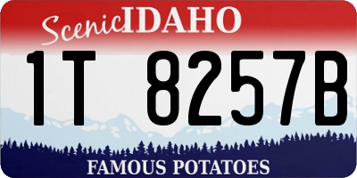 ID license plate 1T8257B