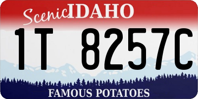 ID license plate 1T8257C
