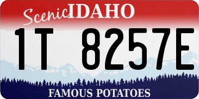 ID license plate 1T8257E