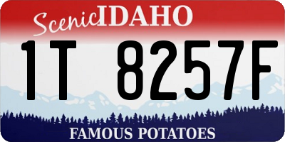 ID license plate 1T8257F