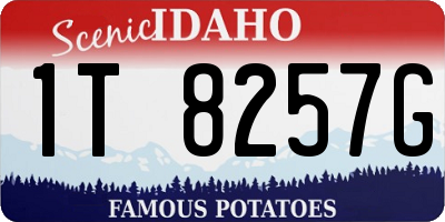 ID license plate 1T8257G