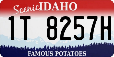 ID license plate 1T8257H