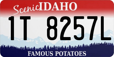 ID license plate 1T8257L