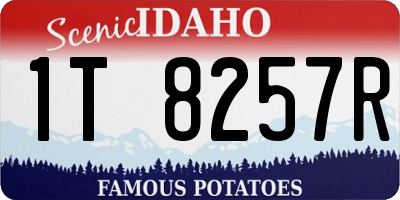 ID license plate 1T8257R
