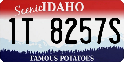 ID license plate 1T8257S