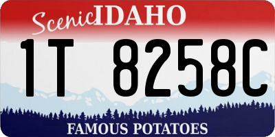 ID license plate 1T8258C