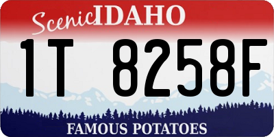 ID license plate 1T8258F