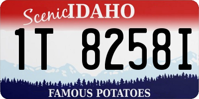 ID license plate 1T8258I