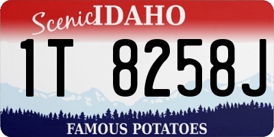 ID license plate 1T8258J