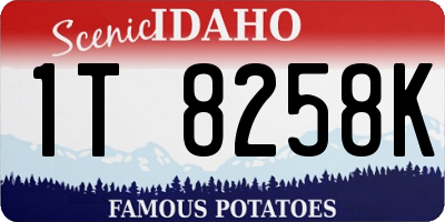 ID license plate 1T8258K