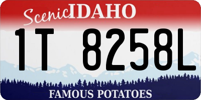 ID license plate 1T8258L
