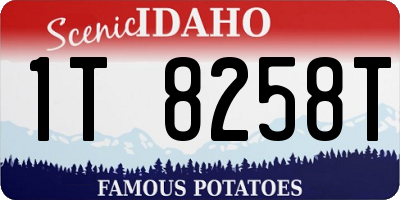 ID license plate 1T8258T
