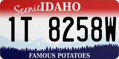ID license plate 1T8258W