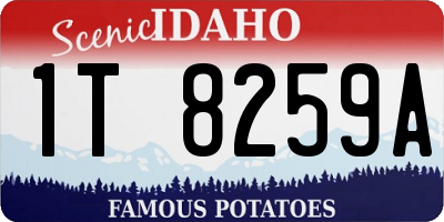ID license plate 1T8259A