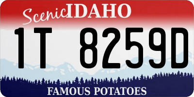 ID license plate 1T8259D