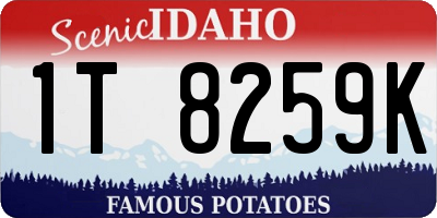 ID license plate 1T8259K