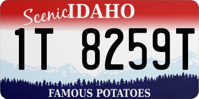 ID license plate 1T8259T