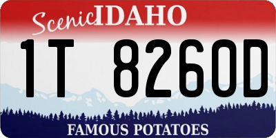 ID license plate 1T8260D