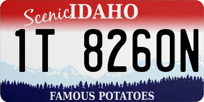 ID license plate 1T8260N