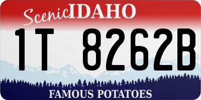 ID license plate 1T8262B